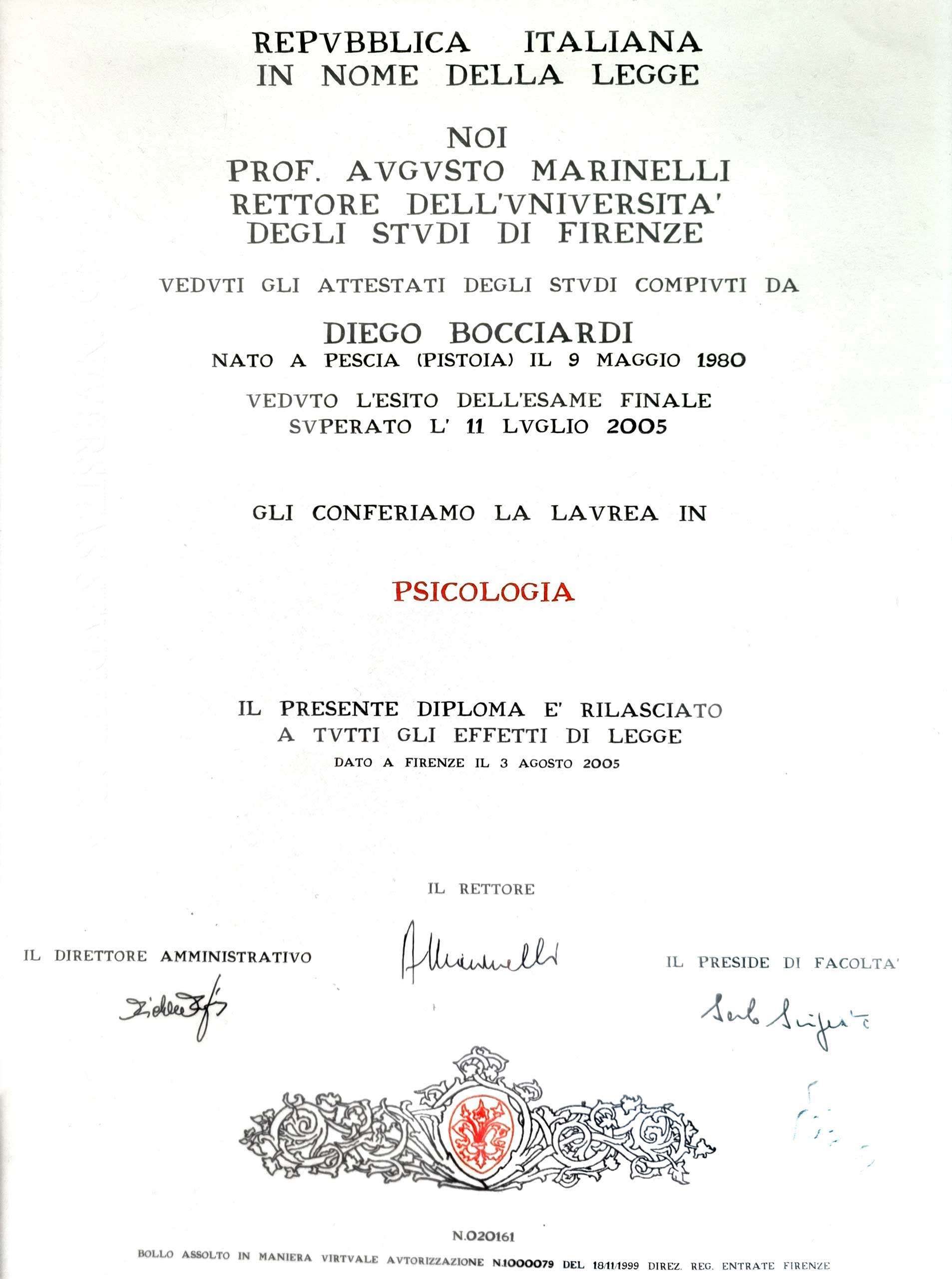 Laurea in Psicologia
