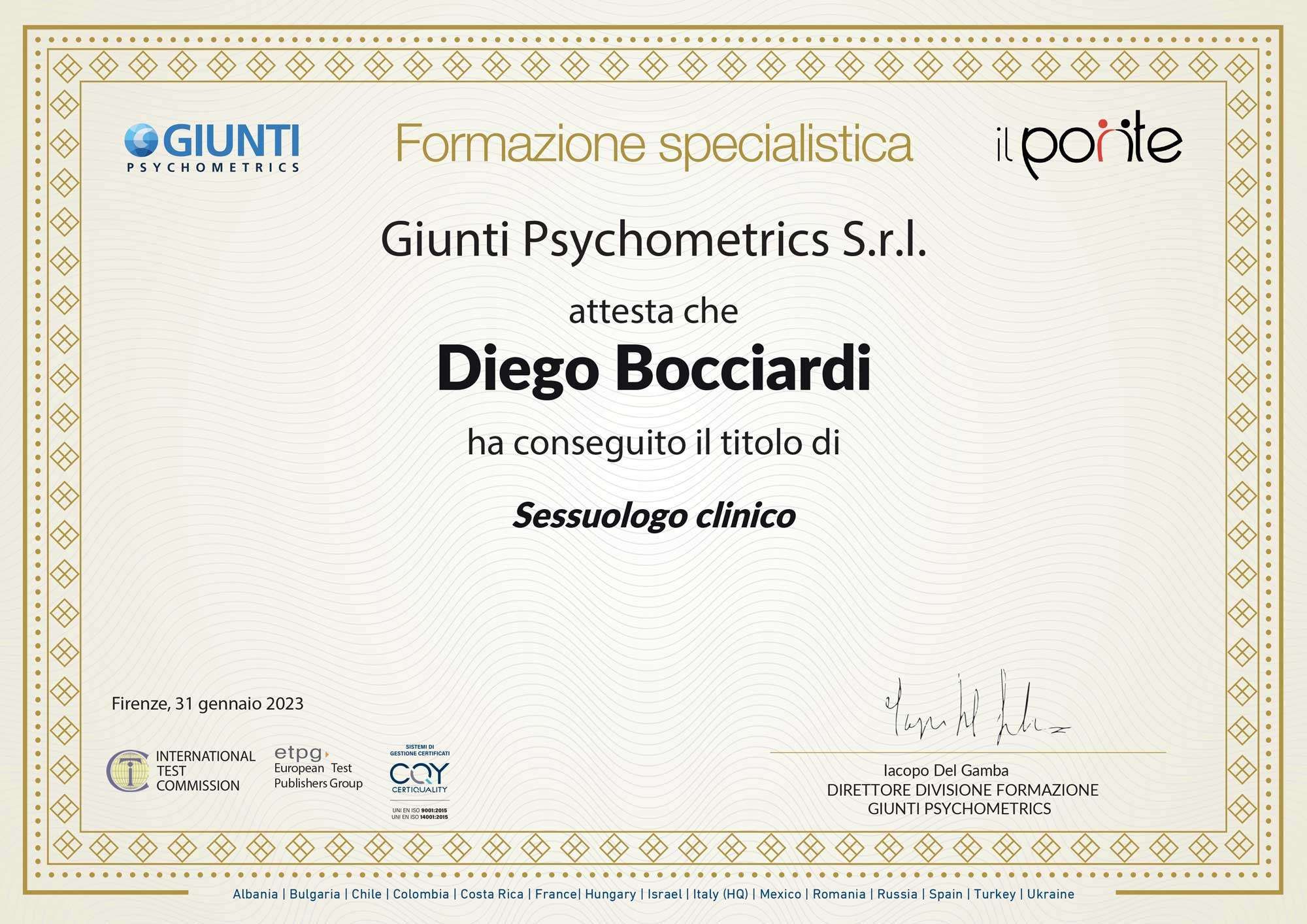 Master Sessuologo clinico